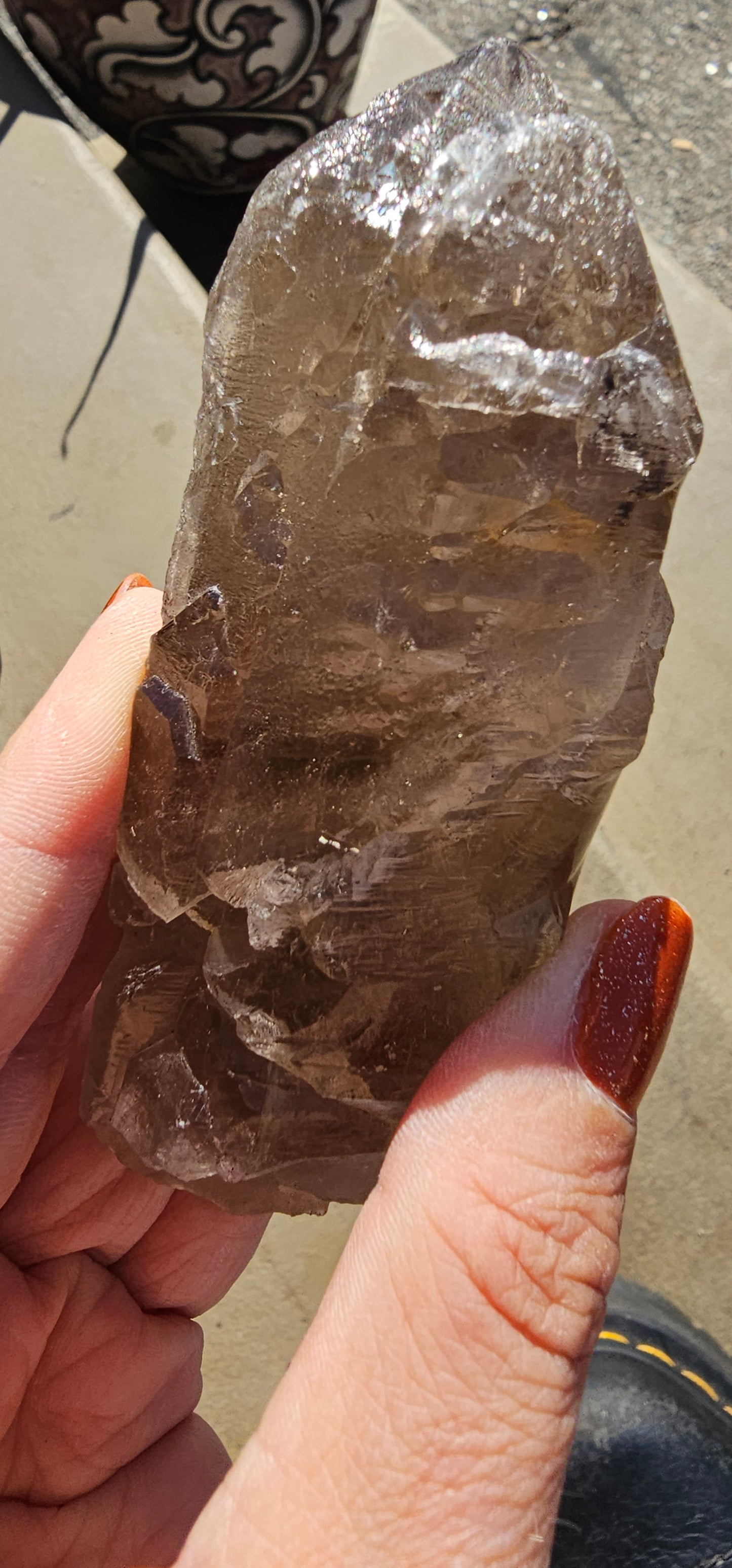 HYDROTHERMAL ETCHED SMOKY QUARTZ