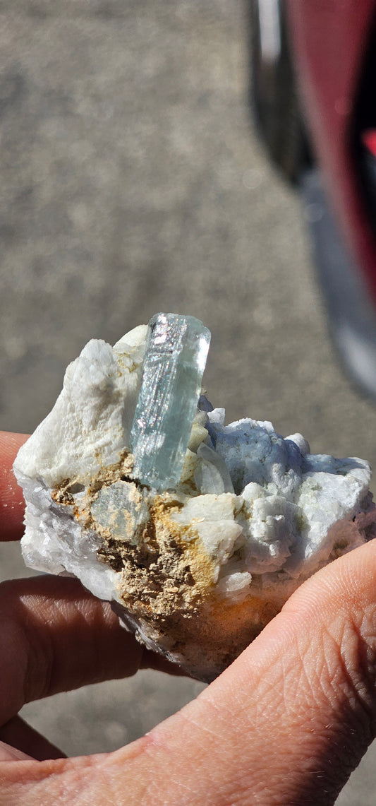 Etched Aquamarine Specimen