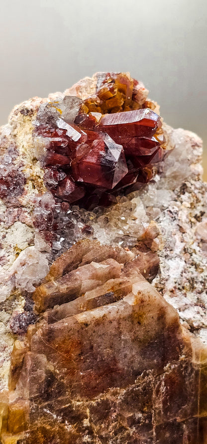 RARE Orange River Quartz w Lepidolite