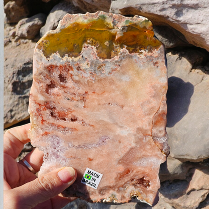 Pink Amethyst Slab From Brazil