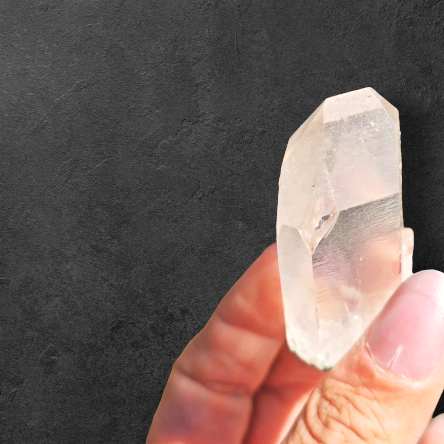 Pink Lemurian Point w Timeline & Clinacore from Bolivar, Colombia