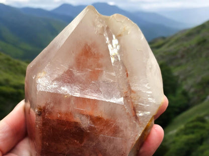 Large Unique Chocolate Calcite Hunan China HEMATITE & GOETHITE Specimen Coronal Termination