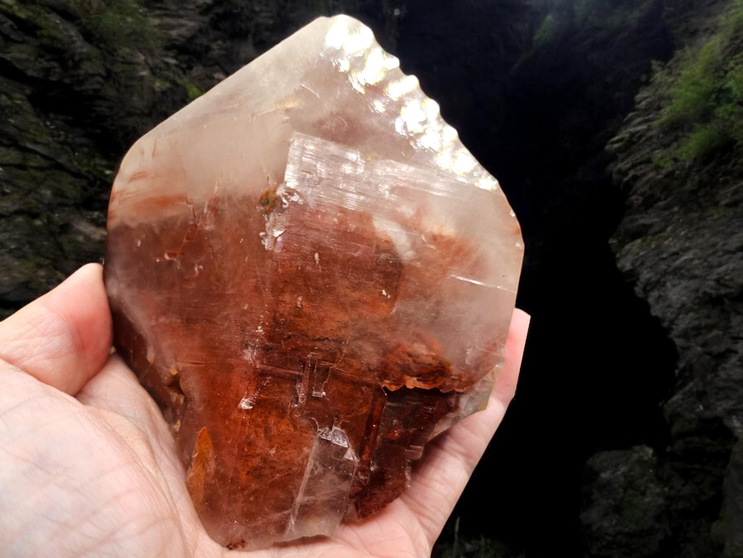 Large Unique Chocolate Calcite Hunan China HEMATITE & GOETHITE Specimen Coronal Termination